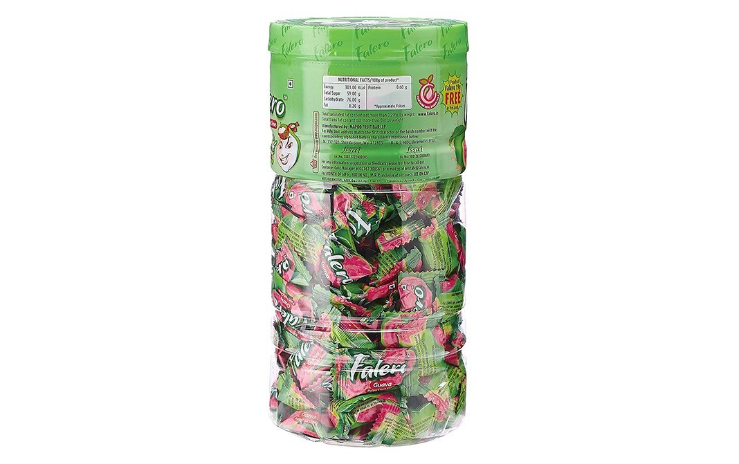 Falero Wah Wah Guava Pulpy Fruit Chews   Jar  600.4 grams